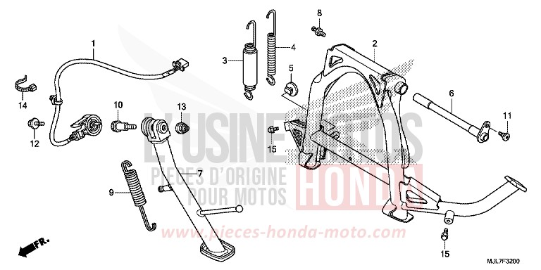 STAENDER von Integra 750 CANDY ARCADIAN RED (R305) von 2014